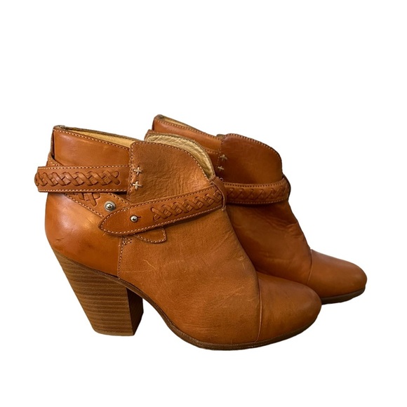 Rag & Bone brown camel Harrow braided belted ankle leather boots - Picture 8 of 11